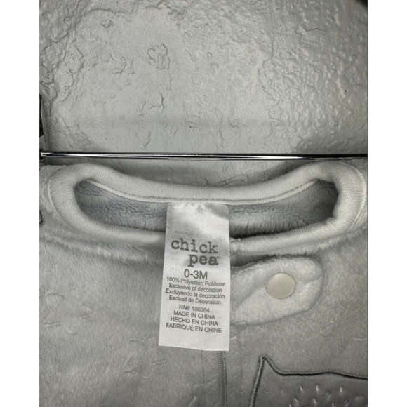 Baby Chick Pea Grey White Fox Star Sleep Sack 0-3 Months - Picture 9 of 9